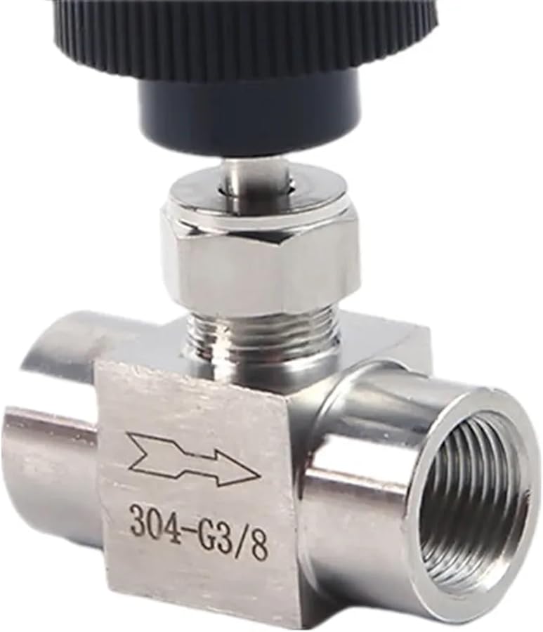 صمام إبرة التحكم في التدفق والإغلاق من الفولاذ المقاوم للصدأ SS304 0.5 بوصة بخيوط أنثوية - Image 3