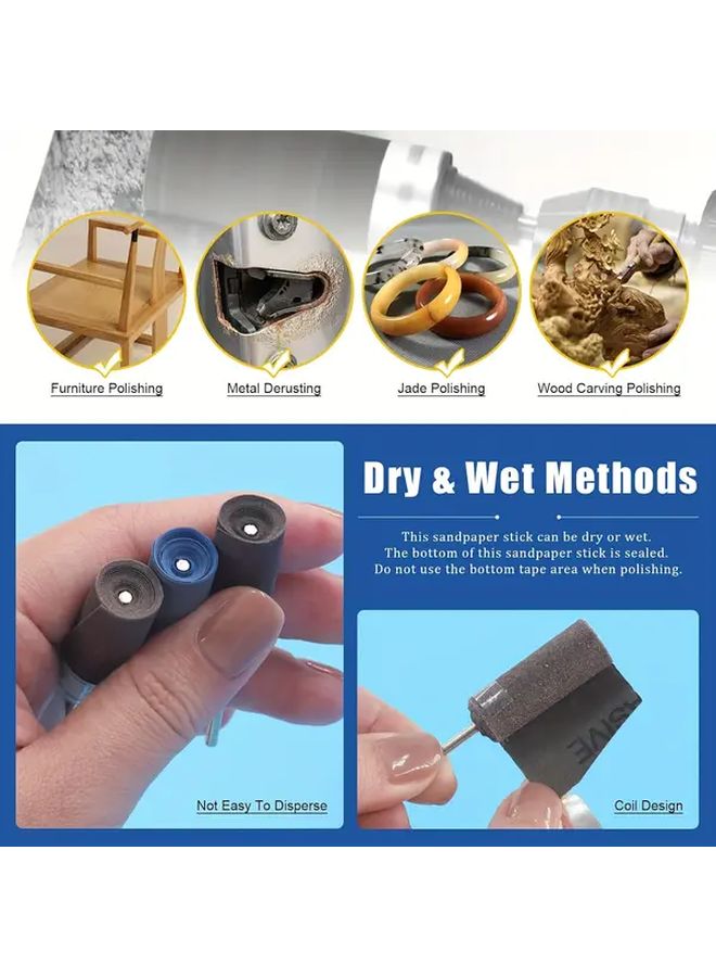 8 قطع 2.35 ملم قضبان تلميع معدنية عصي صنفرة للطحانات الكهربائية ملحقات تشطيب مرآتي - Image 4