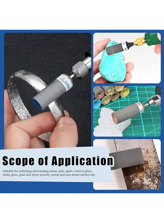 8 قطع 2.35 ملم قضبان تلميع معدنية عصي صنفرة للطحانات الكهربائية ملحقات تشطيب مرآتي - Image 3