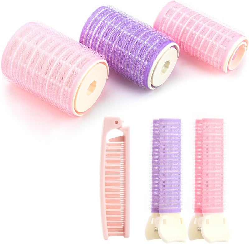 Hair Roller Set 6 PcsLarge Hair RollerBangs Curler Volumizing Root Clip Set for Medium Long HairSuitable for womenIncludes 3 curling irons2 volumizing clips and 1 combVolumizing Hair Clips set