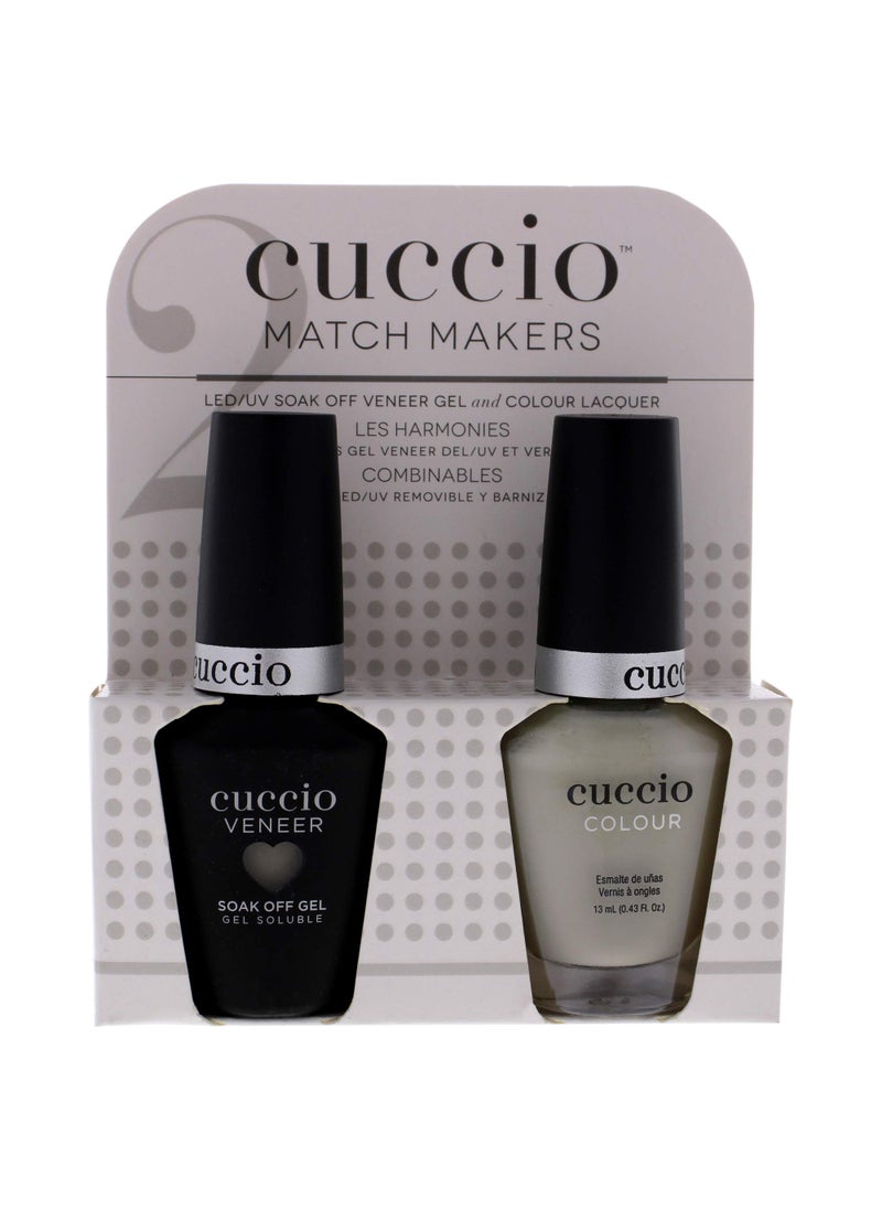 Cuccio Cuccio Matchmaker - Colour Nail Lacquer & Veneer Gel Polish - For Manicures & Pedicures, Full Coverage - Long Lasting, High Shine - Cruelty, Formaldehyde & Toluene Free - 0.43 oz, Hair Toss - GREEN (I0100538) 