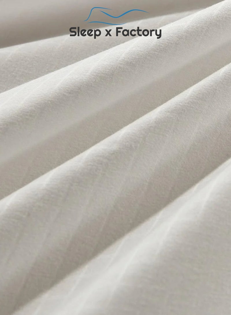 Sleep x Factory Luxury Hotel Sleep Bundle – 7-Piece Comforter Set + 14 cm Microfiber Mattress Topper + 2 Cotton Pillows – Multiple Sizes – Premium Softness - Image 5