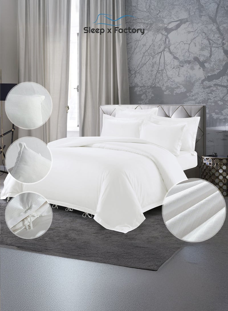 Sleep x Factory Luxury Hotel Sleep Bundle – 7-Piece Comforter Set + 14 cm Microfiber Mattress Topper + 2 Cotton Pillows – Multiple Sizes – Premium Softness - Image 2