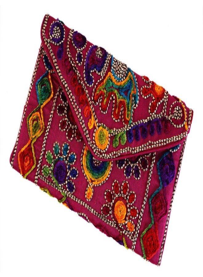 SUMERA WARQ Womens Cotton Handmade Designer Multipurpose Top Handle Handbag Rajasthani Patch Work Embroidered Bag - Image 1