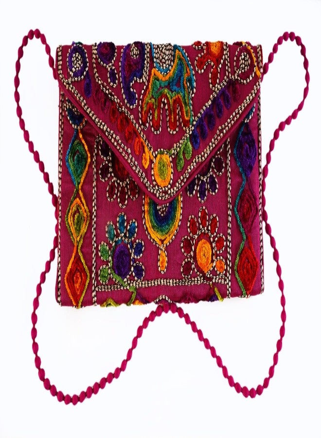 SUMERA WARQ Womens Cotton Handmade Designer Multipurpose Top Handle Handbag Rajasthani Patch Work Embroidered Bag - Image 2