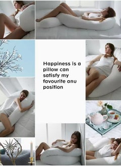 hibobi Premium U Shape Comfortable Pregnancy Pillow (White)  - Image 3