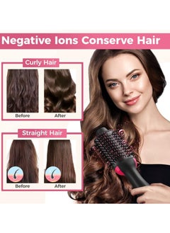 General Hair Dryer Dust Brush, Hair Dryer, Hair Dryer, Volatilizer, 4-in-1 Hot Air Dust Brush for Straightening, Curling, Blow Drying, Salon, One Step Styling Tool (Pink)  - Image 5