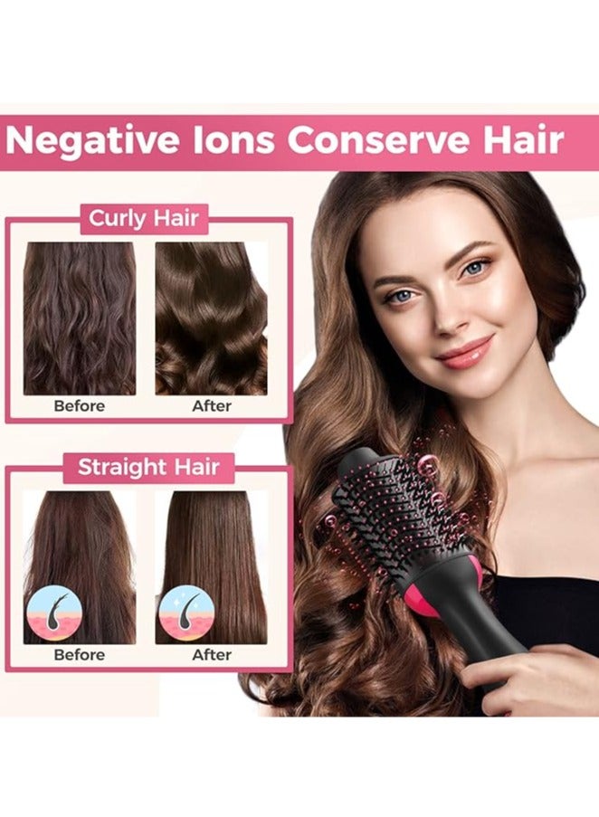 general Hair Dryer Dust Brush, Hair Dryer, Hair Dryer, Volatilizer, 4-in-1 Hot Air Dust Brush for Straightening, Curling, Blow Drying, Salon, One Step Styling Tool (Pink) - Image 5