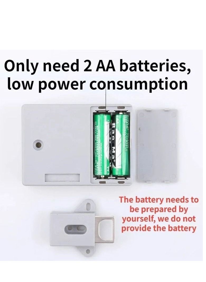 Generic - Battery Smart Lock Cabinet Drawer Lock Smart Lock Battery Sensor Invisible Hidden Digital Lock - Image 1