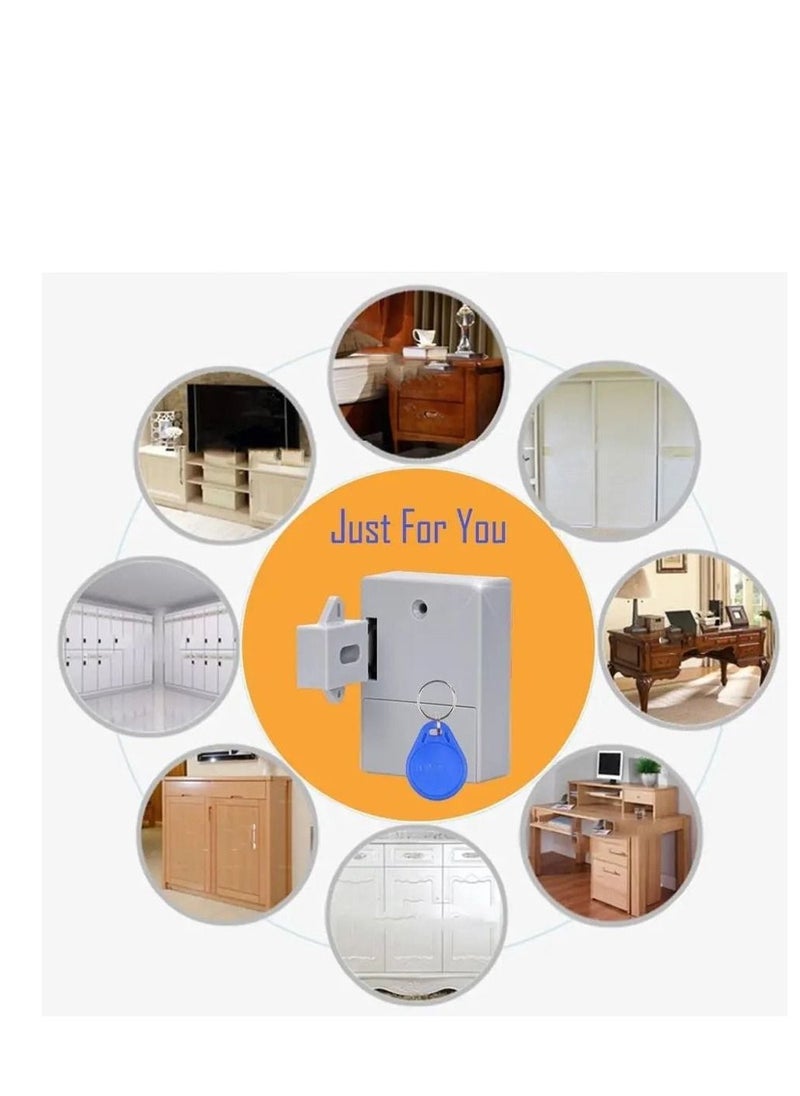 Generic - Battery Smart Lock Cabinet Drawer Lock Smart Lock Battery Sensor Invisible Hidden Digital Lock - Image 1