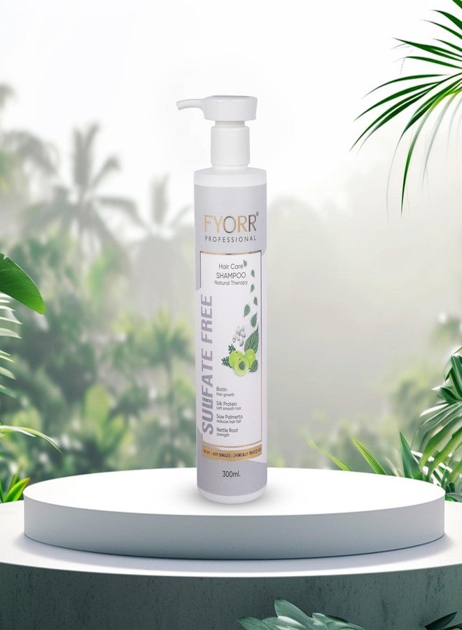 FYORR 300ml Smooth Shine Sulfate Free Biotin Rich Hair Fall Control Shampoo For Dry Frizzy Damage Chemically Treated Hairs | Thinning Hair Repair Strengthening Shampoo - Image 5