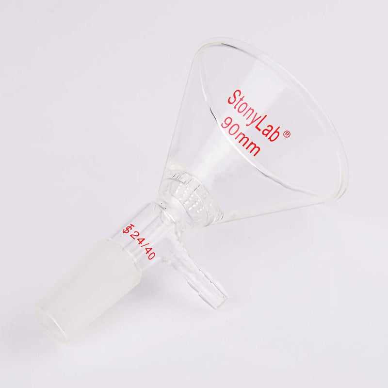 stonylab Borosilicate Glass Filter Funnel with 90mm Top Outer Dimension, 24/40 Inner Joint Glass Filtering Funnels - Image 5