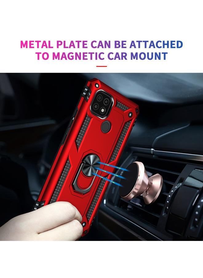 S-TOP Case For OPPO Realme C21 Shockproof TPU + PC Protective Case with 360 Degree Rotating Holder - Image 4