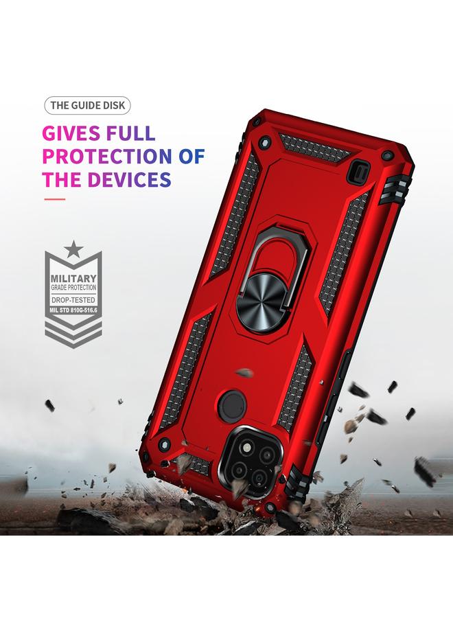 S-TOP Case For OPPO Realme C21 Shockproof TPU + PC Protective Case with 360 Degree Rotating Holder - Image 5