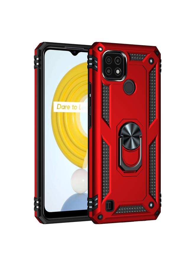 S-TOP Case For OPPO Realme C21 Shockproof TPU + PC Protective Case with 360 Degree Rotating Holder - Image 2