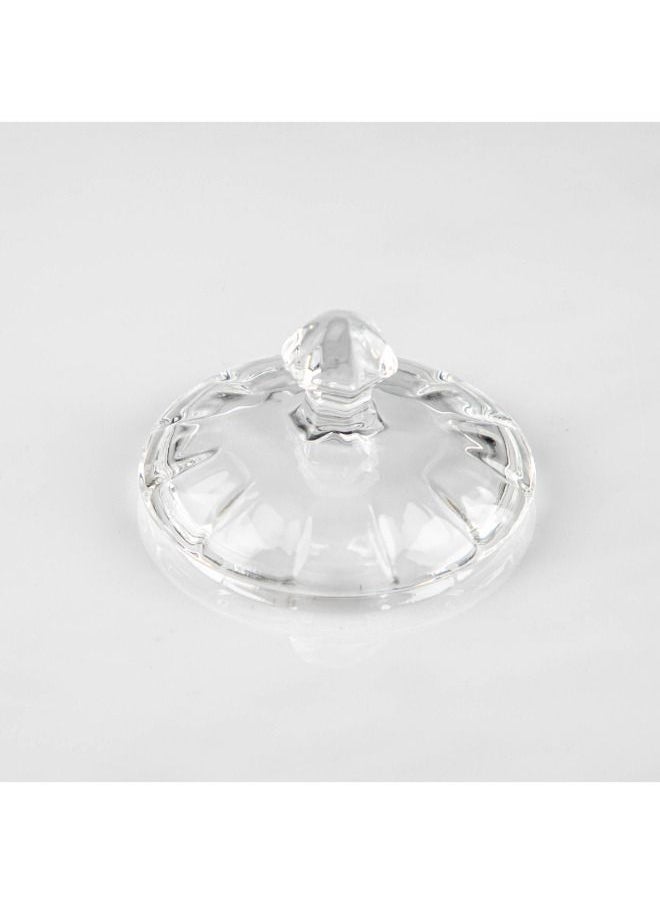 Soleter Sugar Pot With Gold Rim On Top Sugar Bowl with Lid Dustproof Crystal Glass Sugar Bowl Coffee Cube Sugar Bowl Household Candy Dried Fruit Transparent Jar Salt Container 110mm/Ф85-50mm  - Image 5