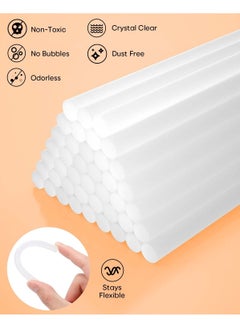 SHALL SHALL Full Size Hot Glue Sticks, (11 x 200mm) 0.43" Dia x 8" Long, 70-Pack Clear Hot Melt Glue Sticks, Multipurpose for Kids Adults DIY Art Craft Sealing Repairing Festival Decoration  - Image 2