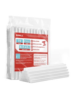 SHALL SHALL Full Size Hot Glue Sticks, (11 x 200mm) 0.43" Dia x 8" Long, 70-Pack Clear Hot Melt Glue Sticks, Multipurpose for Kids Adults DIY Art Craft Sealing Repairing Festival Decoration  - Image 1