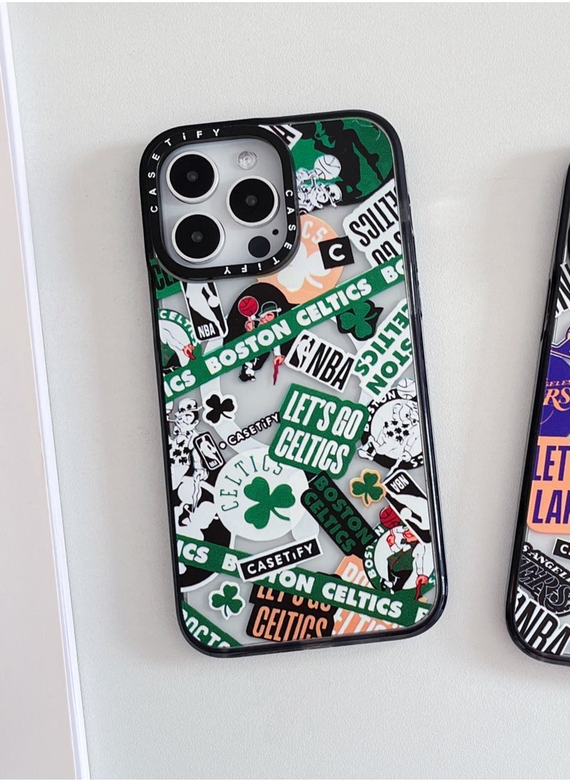 Casetify - iPhone 14 Pro Case NBA CELTICS Mania Case Magnetic Magsafe MagFit Anti-Yellowing Technology Cover - Image 1