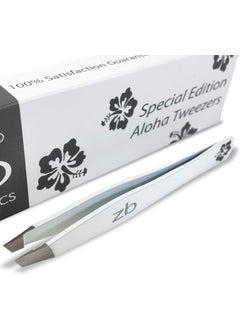Zizzili Basics Tweezers  Special Edition Aloha Slant Tip Tweezer  Best Tweezers for Eyebrow Facial Hair Removal and Your Precision Needs 