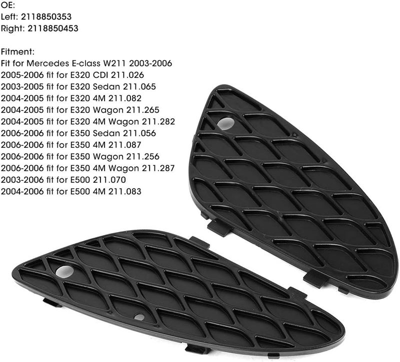 Fydun Front Bumper Cover Mesh Grille for Benz E-Class - Image 2