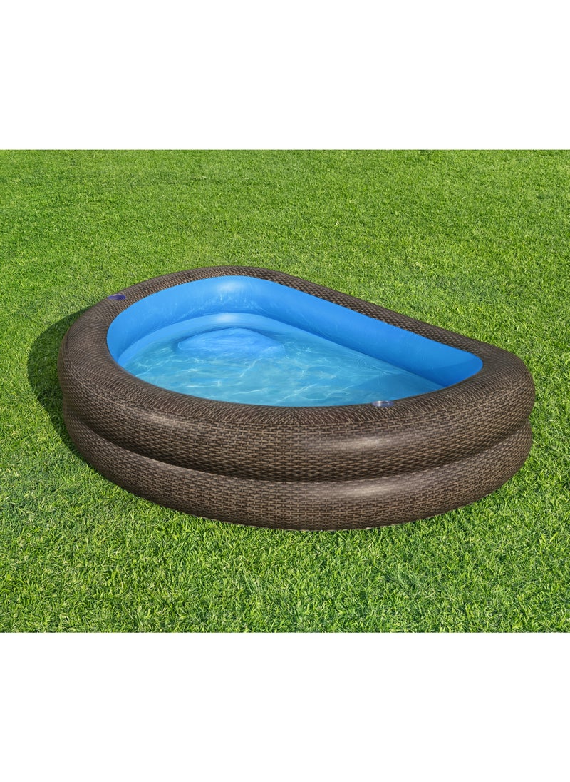 Bestway Bestway Family Pool Tru Print Wicker 231x178x53cm | Inflatable Family Pool | Summer Water Toy  - Image 5