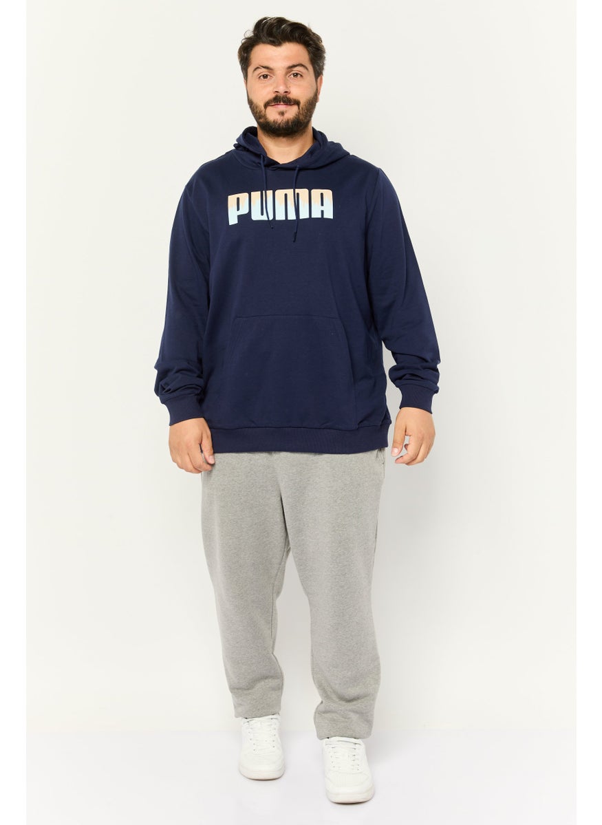 PUMA Men Regular Fit Hooded Outdoors Sweatshirt, Navy  - Image 2