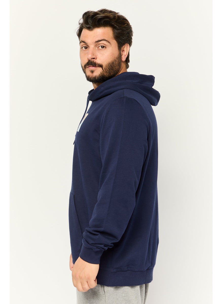 PUMA Men Regular Fit Hooded Outdoors Sweatshirt, Navy  - Image 3
