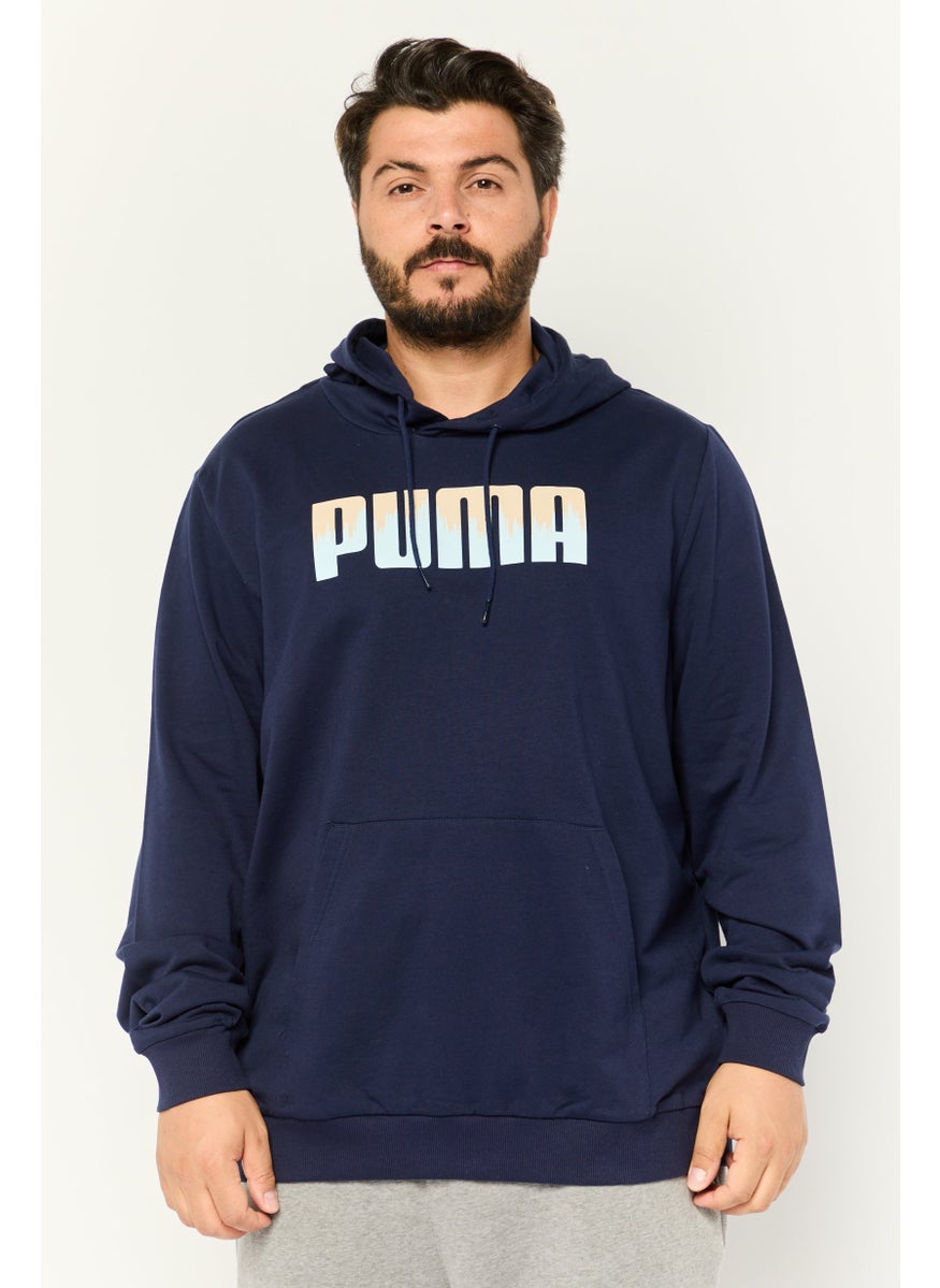 PUMA Men Regular Fit Hooded Outdoors Sweatshirt, Navy  - Image 1