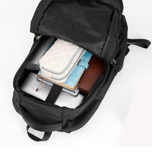 Della Gao Pencil Case Large Capacity Pencil Pouch Soft Quilted Pen Bag Office Stationery Organizer Sturdy Pencil Bag for Men Women - Beige - Image 5