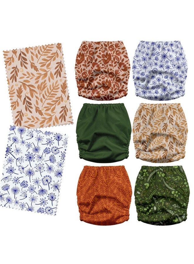 Mama Koala 3.0 Pocket Cloth Diapers for Babies with AWJ Lining, 6 Pack with 6 4-Layer Natural Cloth Diaper Inserts - Reusable and Washable Pocket Diapers(Neutral Leave) - Image 2