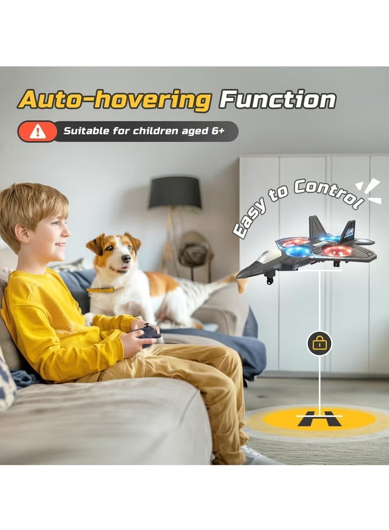 RC Airplane, 2.4GHz Remote Controlled Airplane, L0712 4 Channel Remote Control Airplane, Remote Controlled Fighter Airplane, Aeroplane Toy with Coloured Lights, for Beginners, Children, Adults  - Image 3