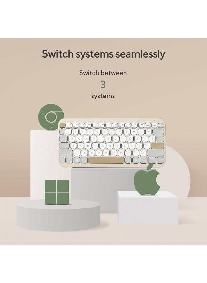 أسوس Marshmallow Keyboard KW100 White & Beige - Image 2