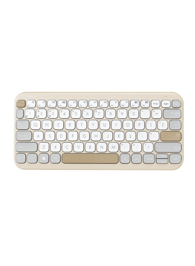 أسوس Marshmallow Keyboard KW100 White & Beige - Image 1