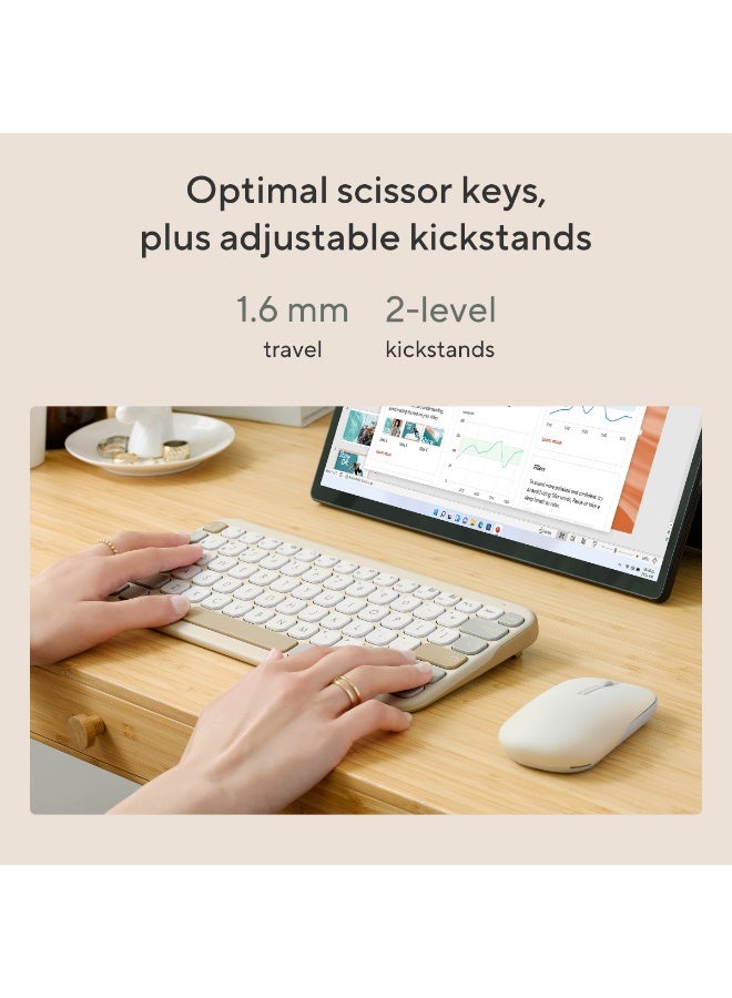 أسوس Marshmallow Keyboard KW100 White & Beige - Image 3