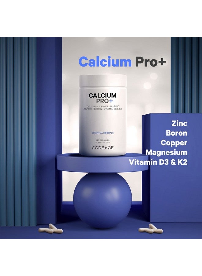 Codeage Calcium 500Mg Supplement + Magnesium Zinc Copper Boron Elemental Calcium Vitamin D3 Vitamin K2 Bones Teeth Immune System Support Pills 2Month Supply Vegan Nongmo 120 Capsules - Image 4