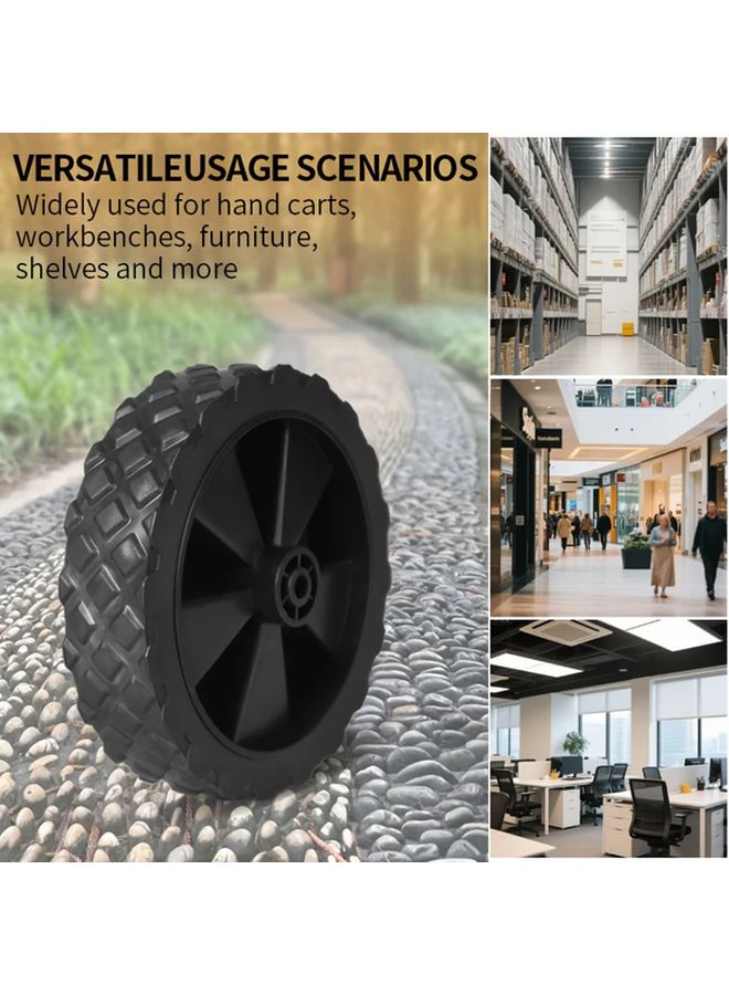 4 64 Inch Silent Solid Wheels 2 Pcs Durable Replacement For Hand Trucks Carts - Image 5