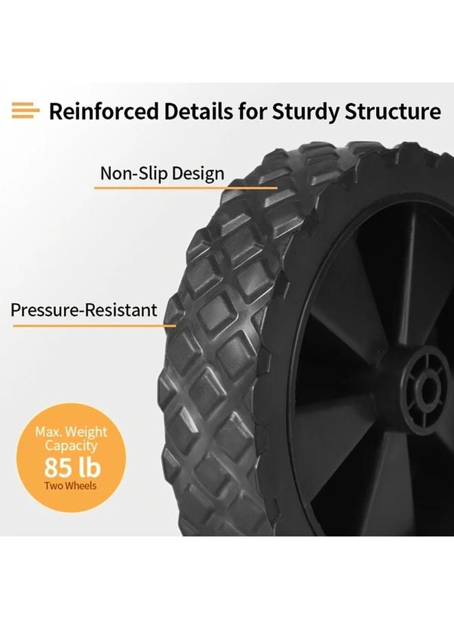 4 64 Inch Silent Solid Wheels 2 Pcs Durable Replacement For Hand Trucks Carts - Image 4