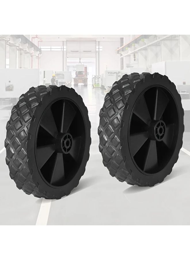 4 64 Inch Silent Solid Wheels 2 Pcs Durable Replacement For Hand Trucks Carts - Image 1
