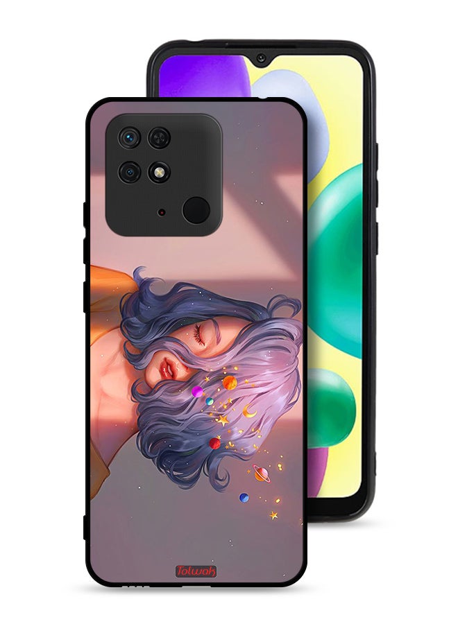 Tolwak Xiaomi Redmi 10C Protective Case Cover Girl And Space Art - Image 1