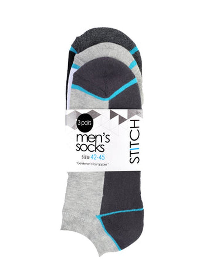 STITCH Men's Pack of 3 Half Terry Ankle Casual Socks - Image 2