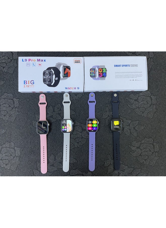Generic Smart Watch L9PRO Max Bluetooth Call Heart Rate Sports Information Reminder Wireless Charging Smart Bracelet Factory-Color:Gray  - Image 2