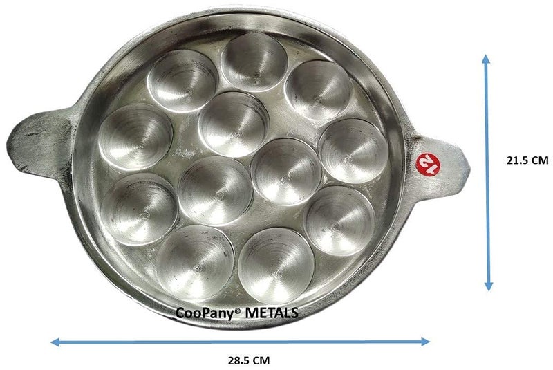 CooPany كوبياني® صينية الأبابام المصنوعة من الألمنيوم / صينية البانيارام / كولي بانييارا كالو 12 تجويف / كولي (1300 جرام) - Image 3
