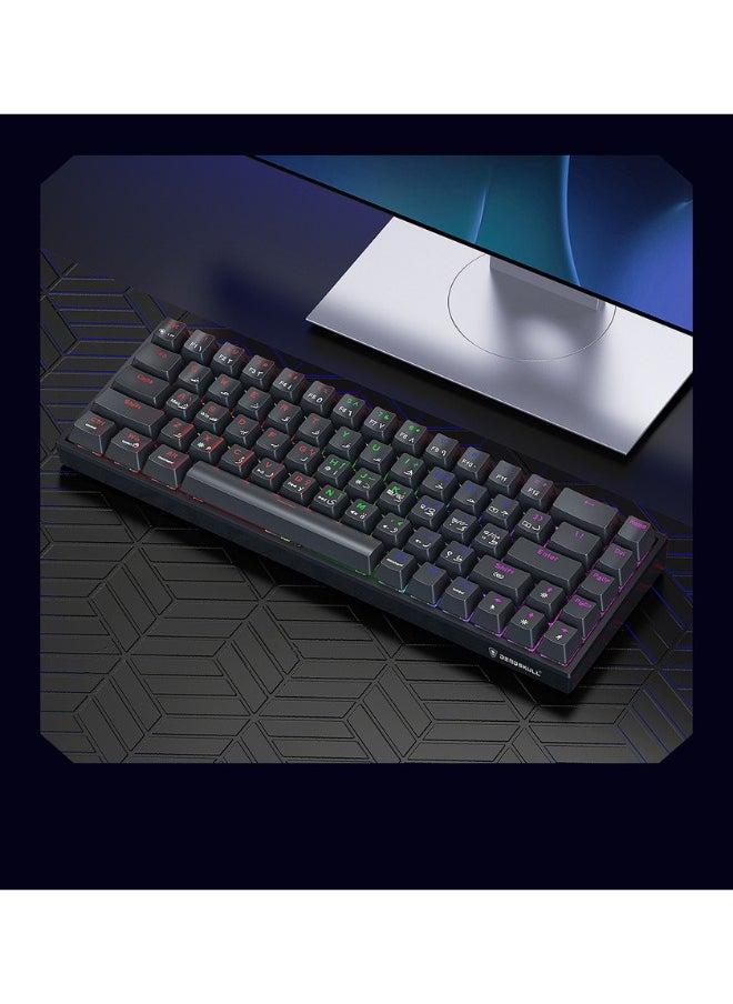 DEADSKULL - MK005PRO 60% Wired RGB Gaming Keyboard, 68 Keys Compact Mechanical Keyboard - Image 1