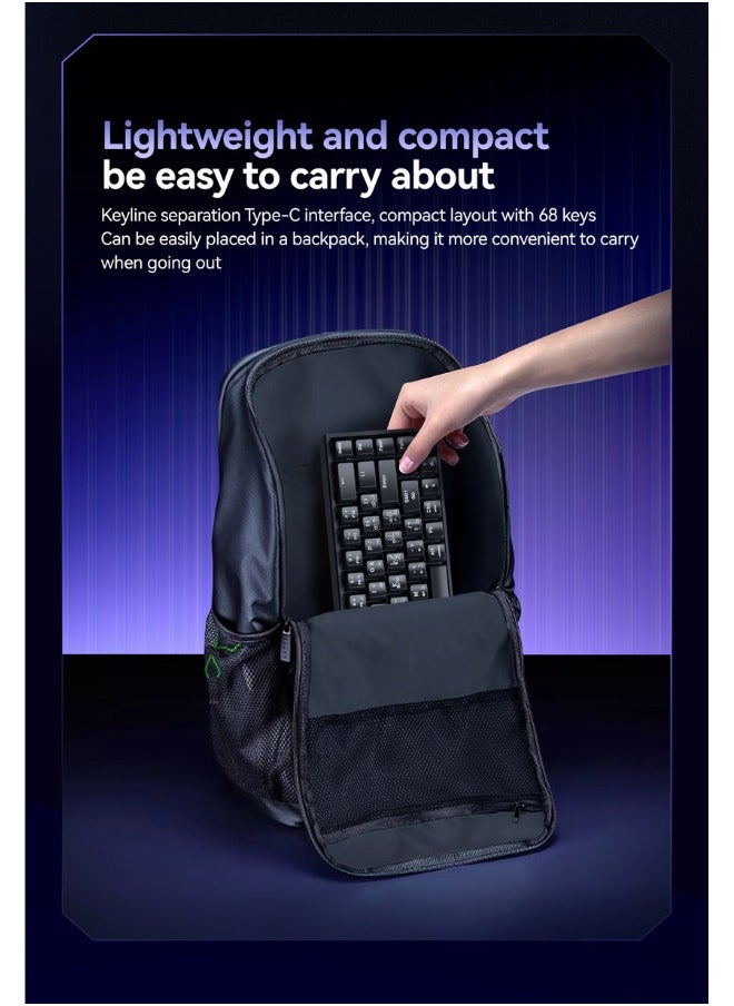 DEADSKULL - MK005PRO 60% Wired RGB Gaming Keyboard, 68 Keys Compact Mechanical Keyboard - Image 1