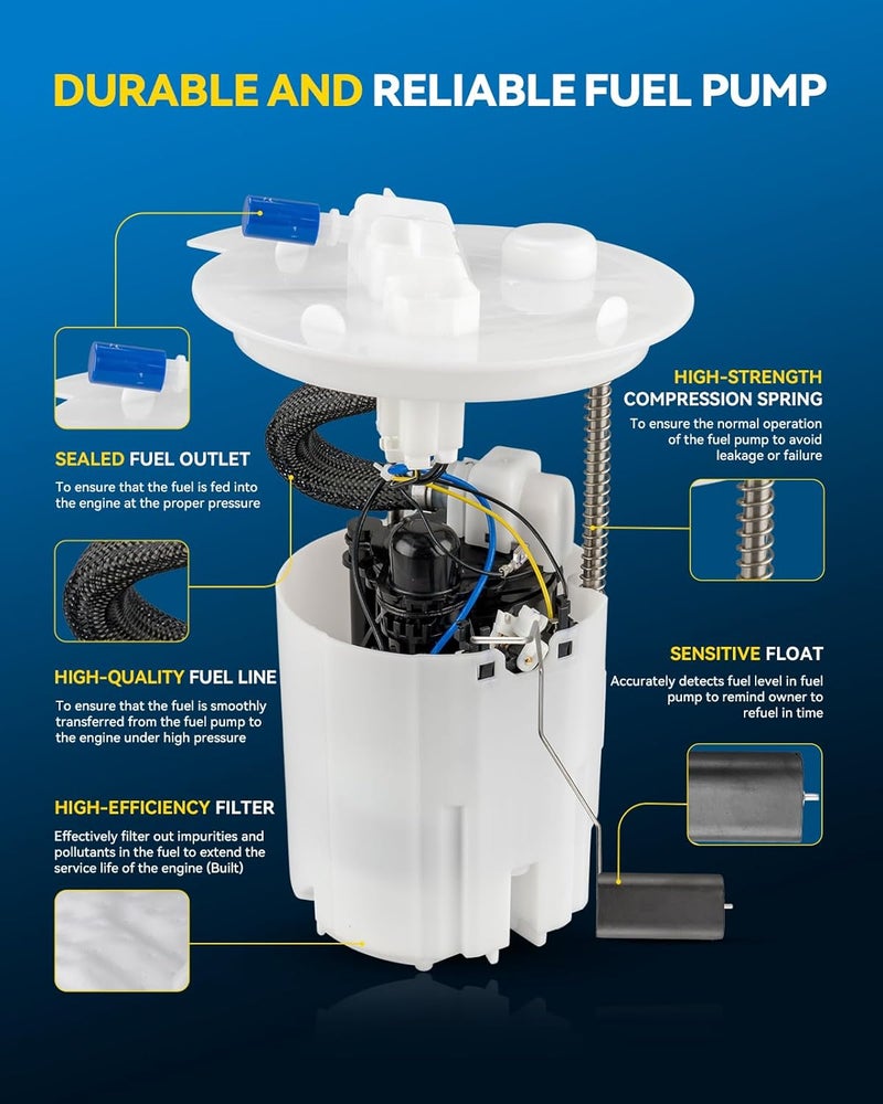 PHILTOP FG1532 Electric Fuel Pump Assembly for 2012-2018 Ford Focus 1.0L 2.0L - Image 3