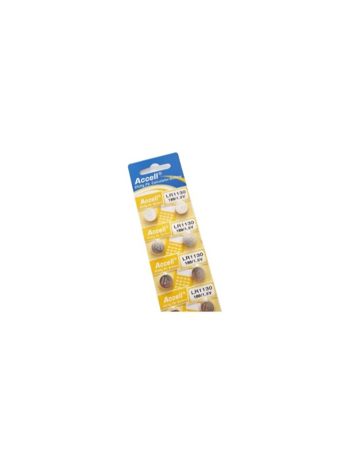 Accell 10-Pieces Accell AG10 LR1130 (189) Alkaline 1.5V Batteries - Image 2