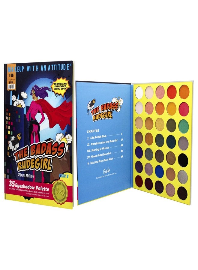 Rude Cosmetics The Badass Rudegirl 35 Eyeshadow Palette - Book 6 for Women - 1.34 oz Eye Shadow - Image 4