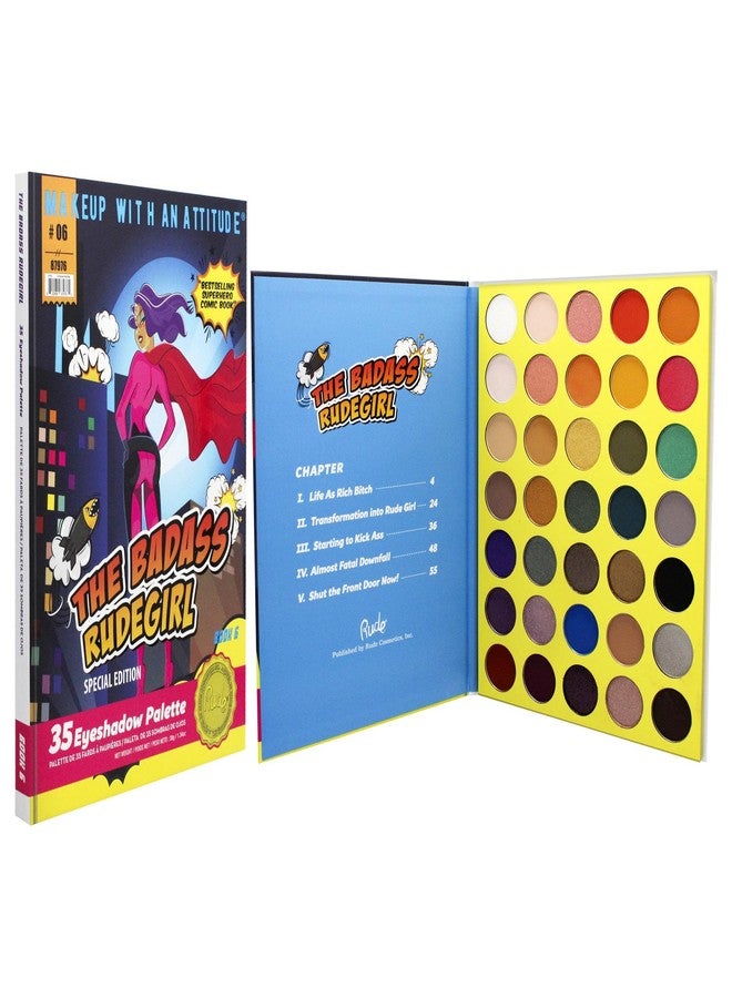 Rude Cosmetics The Badass Rudegirl 35 Eyeshadow Palette - Book 6 for Women - 1.34 oz Eye Shadow - Image 3