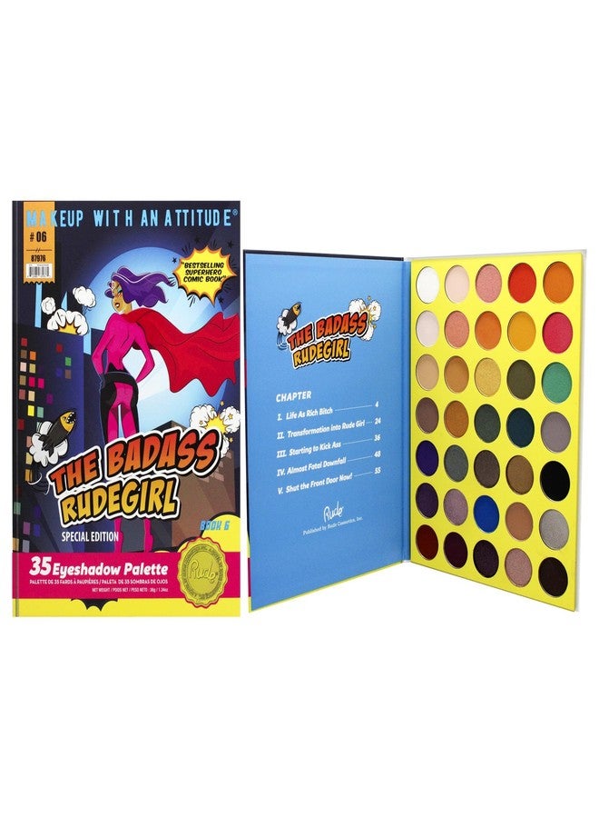 Rude Cosmetics The Badass Rudegirl 35 Eyeshadow Palette - Book 6 for Women - 1.34 oz Eye Shadow - Image 1